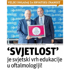 Svjetski vrh edukacije u oftalmologiji (Slobodna Dalmacija) 
